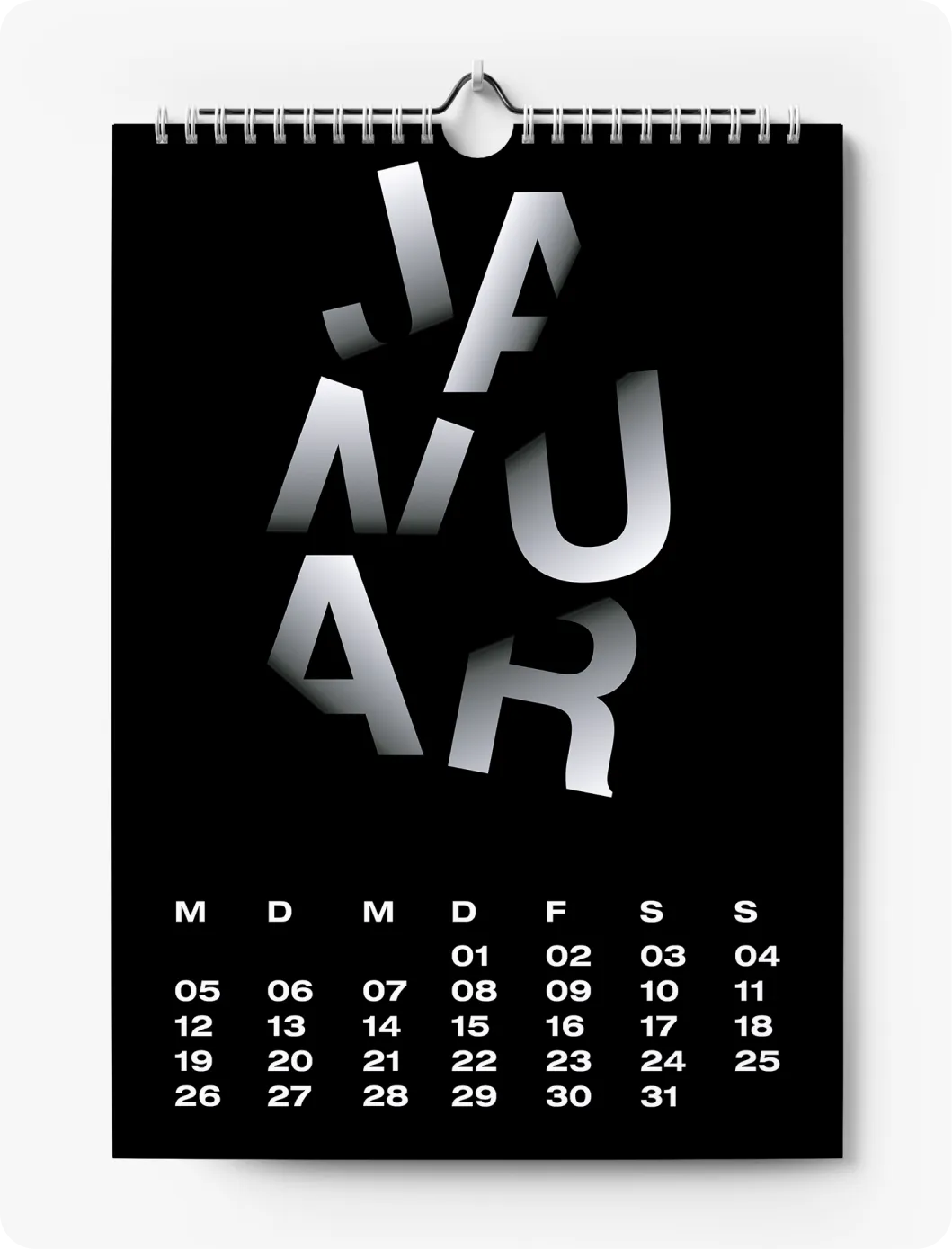 Typographischer Kalender — Projekt von Kjell Behrends, Ansicht 2